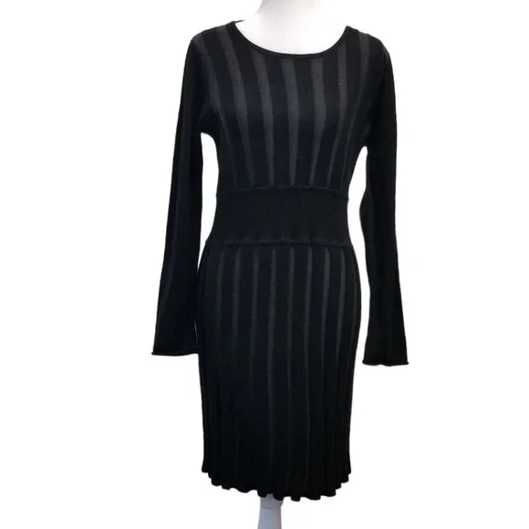 calvin klein black sweater dress Black & Gold Jersey Sequin Tunic Dress  Fleurty Girl